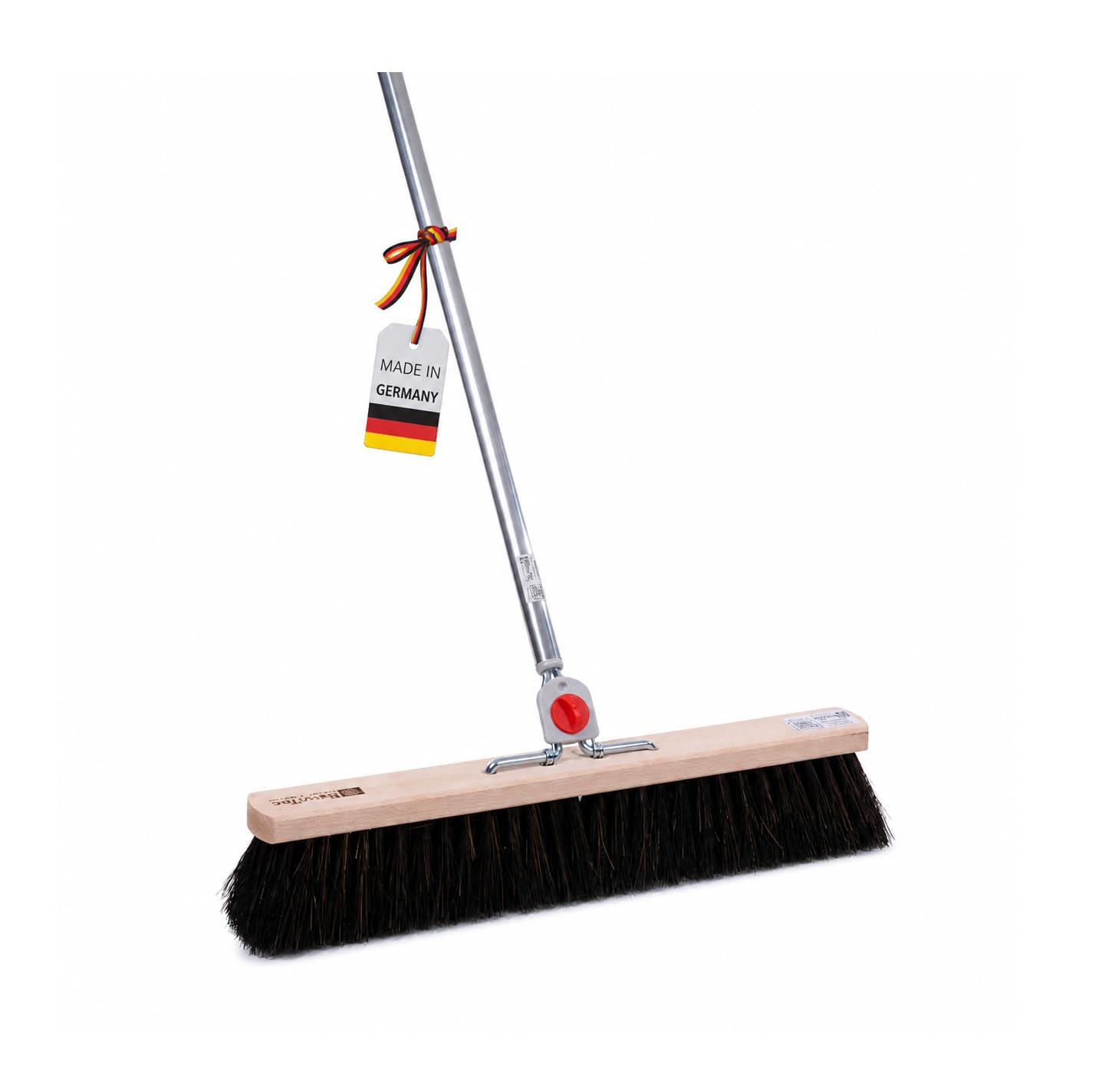 Straßenbesen Arenga Borsten Besen 40cm mit 4-Loch-System Stiel Alustiel