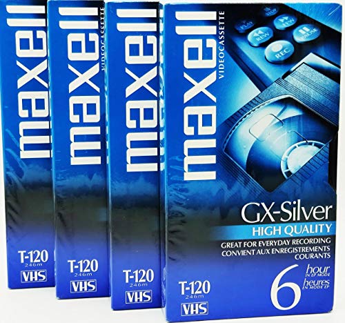 Maxell 4 Pack GX-Silver T-120 VHS