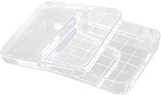 Scicalife 10 Sets Square Petri Dish with Lids, Plastic Material, Container for School Lab Science Experiment