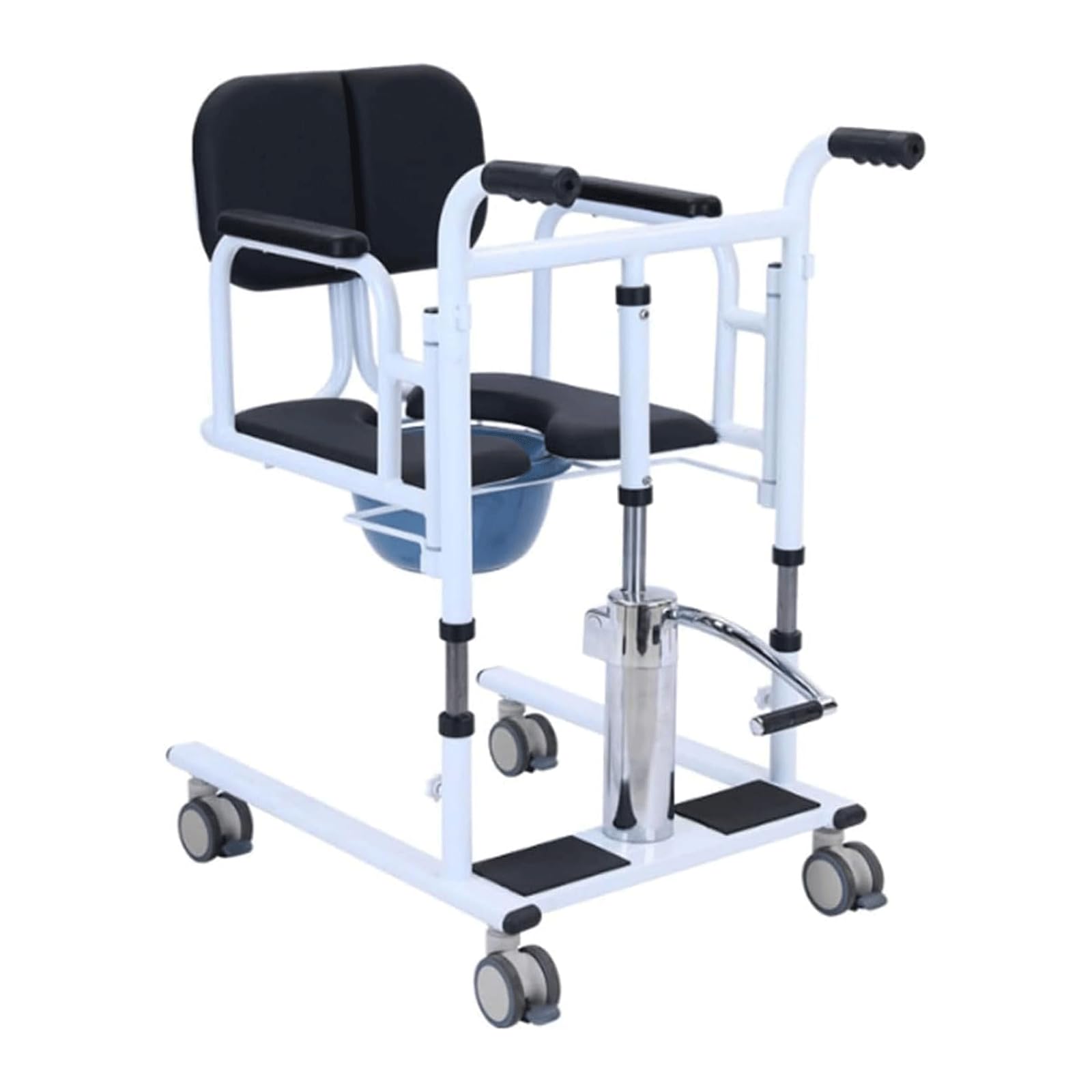 Sedia elevabile per trasferimento in Altezza Regolabile a 180° con Apertura e Chiusura Design Sollevatore per paziente Pedale Antiscivolo per Sedia a rotelle Sollevatore per paziente