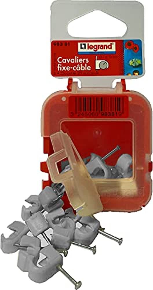 Legrand LEG98366 Cable Guards Flexible Multifix Cable Diameter 710 Grey Set of 100, Gray, 7-10mm