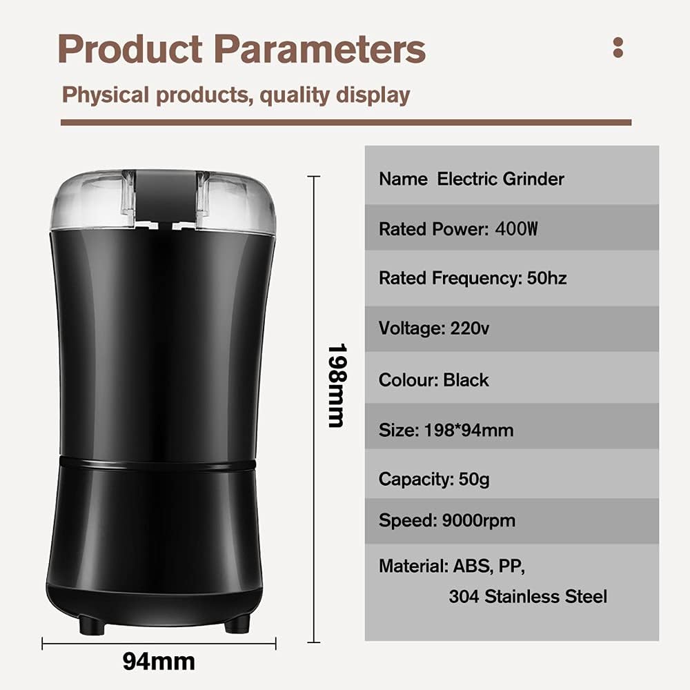 400W Kitchen Electric Coffee Grinder Maker Mini Salt Pepper Beans Mill Herbs Spice Nuts Electronic Grind Machine