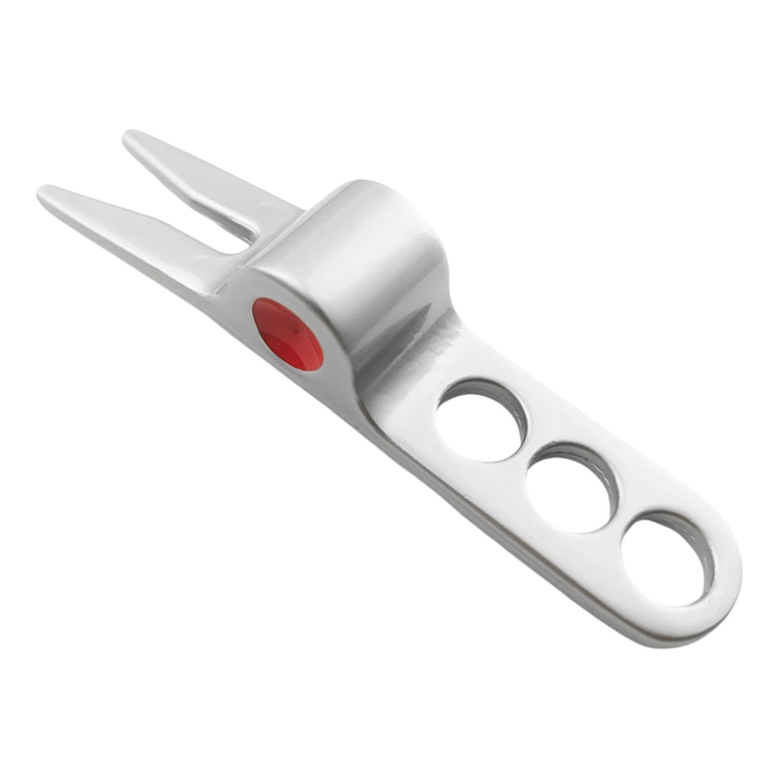 MERISHOPP Golf Divot Repair Tool Practical Golf Fork for Golfer Birthday Gifts Stadium silver 1pc