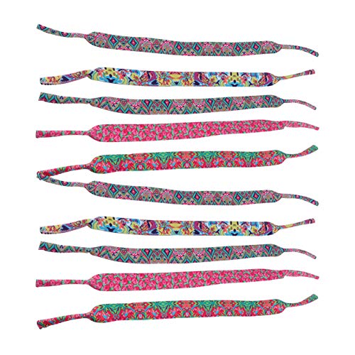 Amosfun Neoprene Elastic Cord Retainer Strap Band for Sports Eyeglass and Sunglass Eyewear Holder Strap Glasses Head Band Anti Slip Elastic Cord Rope String Holder 10pcs
