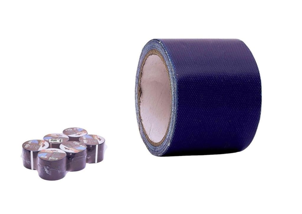 DRW Cinta reparacion Lona Azul Oscuro 6 Unidades 80mm x 5m