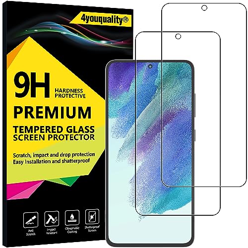 4youquality Screen Protector for Samsung Galaxy S21 FE 5G Tempered Glass Film 2-Pack [LifetimeSupport][Impact-Resistant][Anti-Scratch]