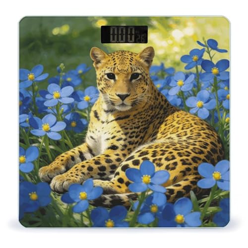 Báscula digital de baño Leopard Blue Flowers 180 kg miniatura 1