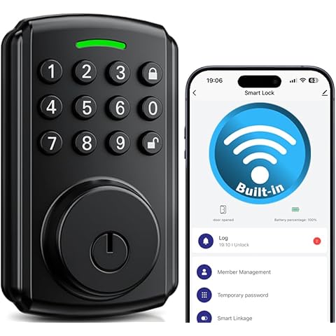 Chautday DS04 WiFi Keyless Door Lock Cover