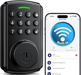 Built-in WiFi Keyless Entry Door Lock wi...