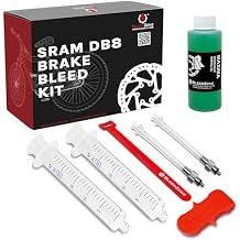 BleedZone SRAM DB8 Brake Bleed Kit with Maxima Mineral Oil Brake Fluid - Compatible with SRAM DB8, Mountain Bike Bleed Kit with 2X Syringes, 2X M4 Fittings, Fastener & Bleed Block