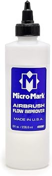 Micro-Mark Airbrush Flow Improver 8oz Acrylic Paint Thinner & Flow Enhancer for Smooth, Clog-Free Spraying