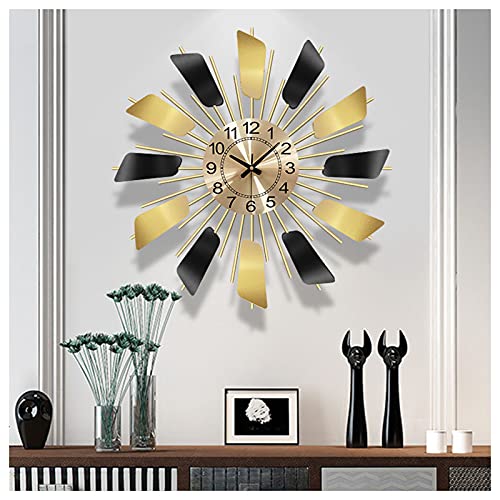 Horloge à quartz créative silencieuse en métal 3D pour une décoration sans bruit