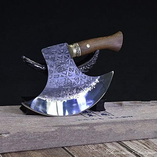 Chef Chop Bone Knife Dragon Head Axe Hatchet Hand-adz High Manganese Steel #5271