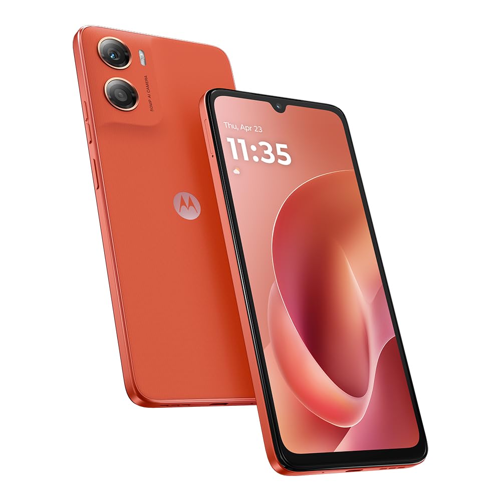 Motorola G06 Naranja (4GB RAM/256GB), Celular Desbloqueado