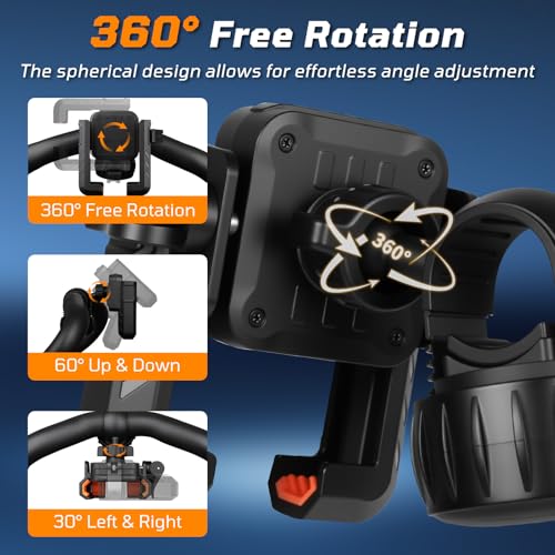 Support de téléphone pour chariot de golf rotatif 360 de haute précision