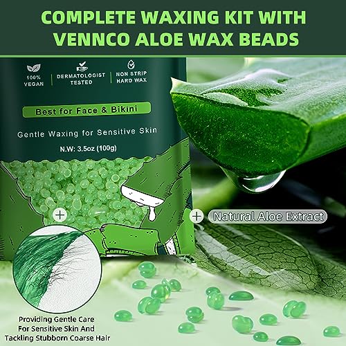Vennco VE-DIGITAL WAXING KIT Waxing Kit For Women Men - Premium Digital Wax Melt Warmer Kit For Sensitive Skin Coarse Hair Removal - 14Oz Hard Wax Beads & Silicone Liner - For Bikini Brazilian Body Face Leg - Home Wax Kit thumb #4