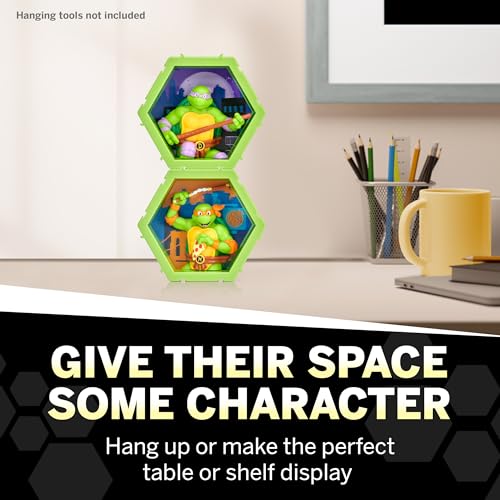 PODS 4D Ninja Turtles Michelangelo| Einzigartige zusammensteckbare Wackelfigur zum Sammeln, die aus ihrer Welt in Ihre platzt | Wand- oder Regaldisplay | Spielzeug und Geschenke | Serie 1 Nr. 432