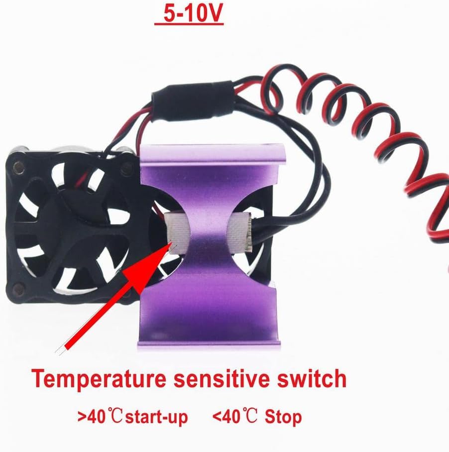Climbing Car Motor Heatsink Radiator with Cooling - Purple