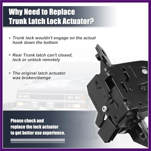 Image of Rear Door Liftgate Tailgate Lock Trunk Latch Actuator for Chevrolet Trax Tahoe Suburban for GMC Yukon XL for Buick Encore 2015-2019 Replace 13515944 13508110 Premium Fit Design
