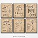 Vintage Star Vessels Vehicles Patent Prints, 6 (8x10) Unframed Photos, Wall Art Decor Gift for Home Office NASA Creator Work Gears Garage Man Cave Gaming Student Teacher ComicCon SciFi Wars Film Fan