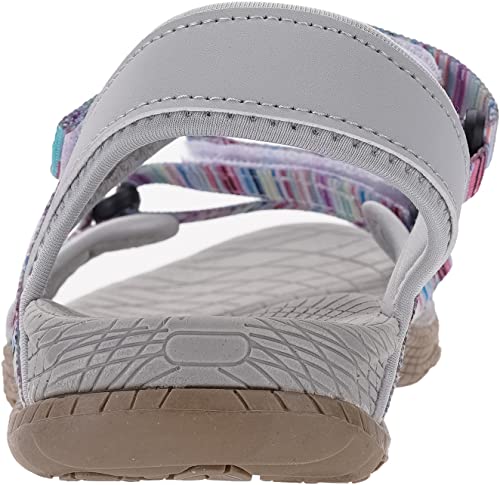 Whitin Women's Hiking Sandal With Arch Support Hook-Loop Wide Width Climbing Sports Sandles Size 7 Walking Fashion Athletic Cushion Camping Soft Quick-Drying Gym Water Travel Ladies Slides Multi 37 #TOP4