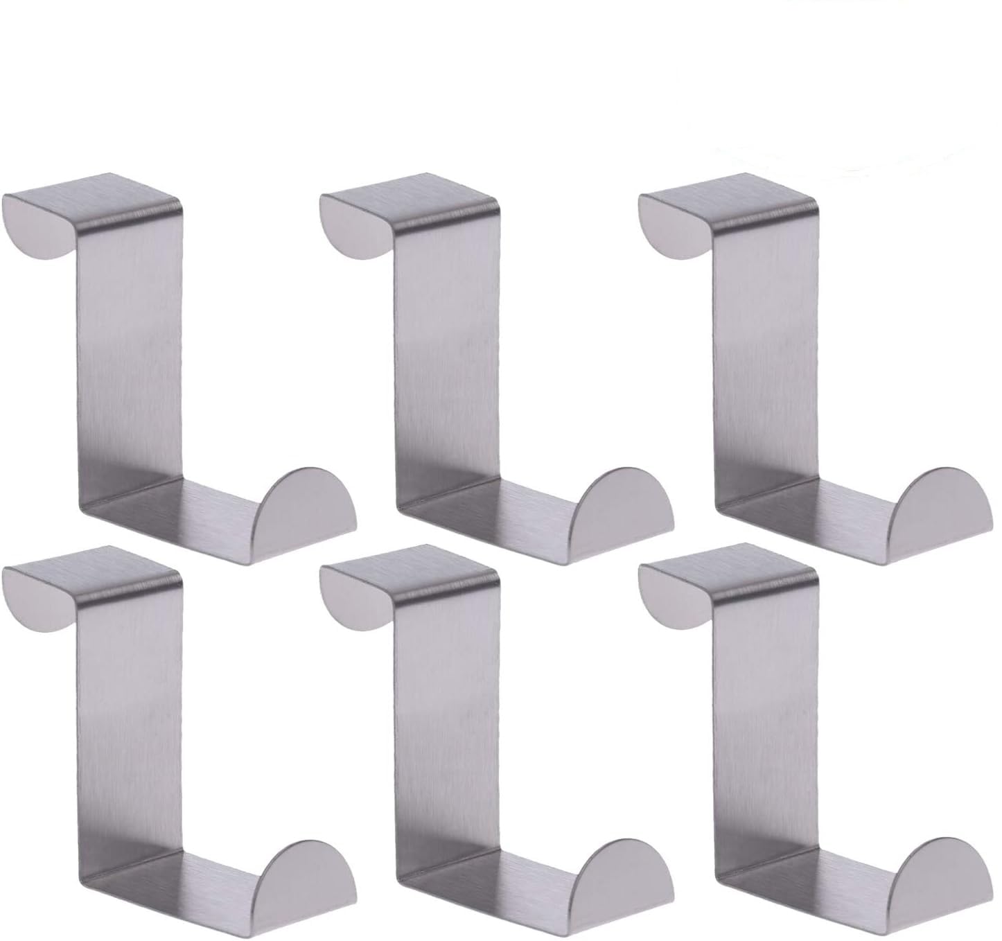 LERTREE Over The Door Hooks Z-Shaped Reversible Clothes Hanging Hooks for Office Bathroom Kitchen Cabinet Drawer (6PCS)