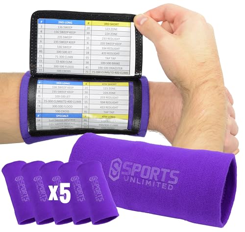 Image of Sports Unlimited Adult Triple Wrist Coach, Football Wristbands for Plays, Baseball Wristbands, QB Arm Bands