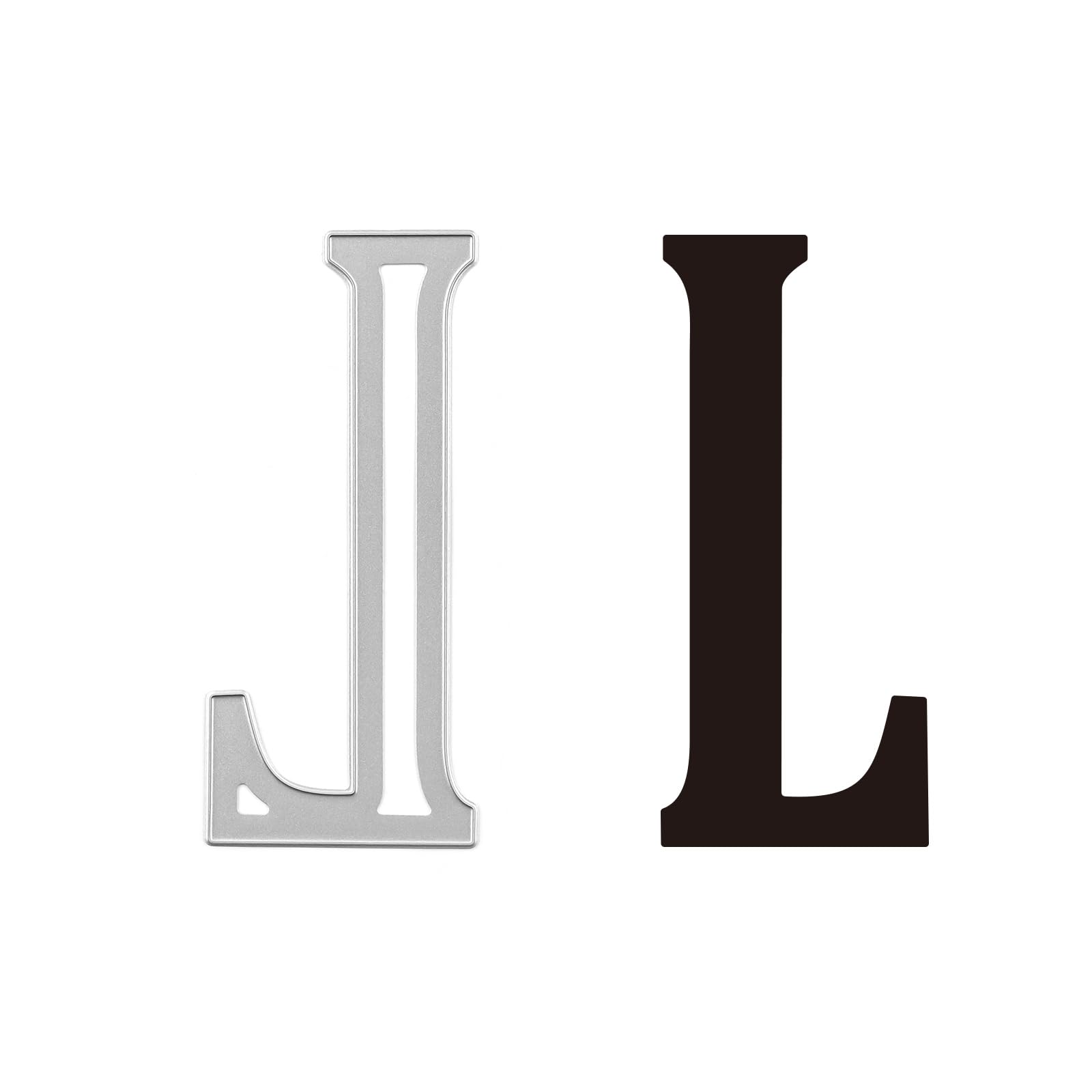 Briartw 4-Inch 'L' Uppercase Letter Cutting Die | 10cm Height Alphabet Metal Stencil for Cardmaking, Scrapbooking & DIY Crafts | Perfect for Embossing Decorations and Stress Relief