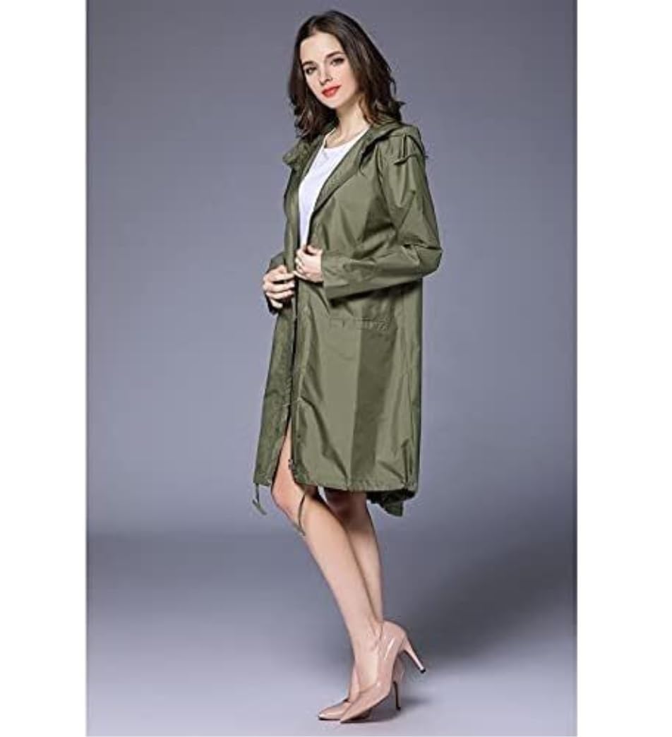 Chubasquero Mujer Hombre Chubasquero para Mujer, Poncho, Transpirable, Largo, Portátil, Repelente Al Agua, Ropa Impermeable Impermeable Poncho Lluvia (Color : Grün, Size : XL)