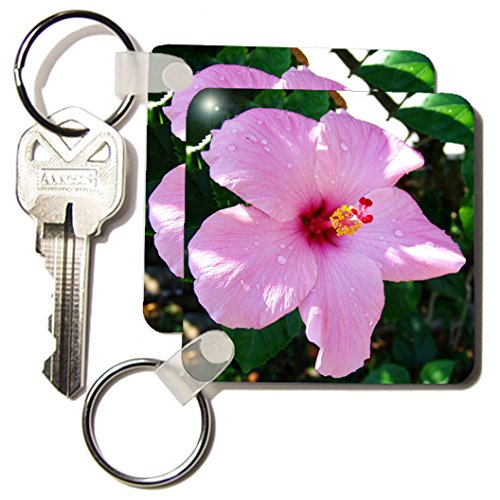 Porte-clés Hibiscus 3dRose de 6 cm pour personnaliser vos clés au quotidien