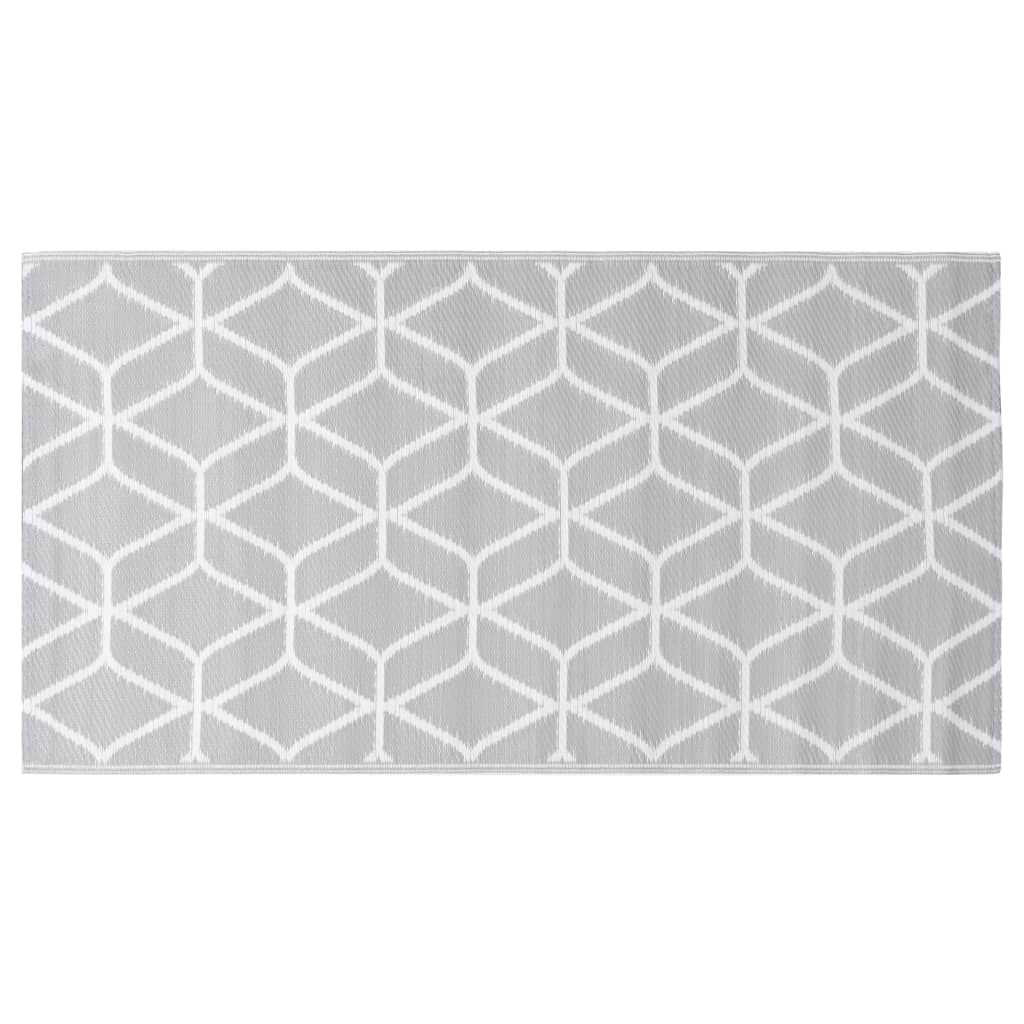 vidaXL Tapis d'Extérieur Tapis d'Entrée Tapis Décoratif Salon Salle de Séjour Balcon Patio Terrasse Maison Intérieur Gris 80x150 cm PP