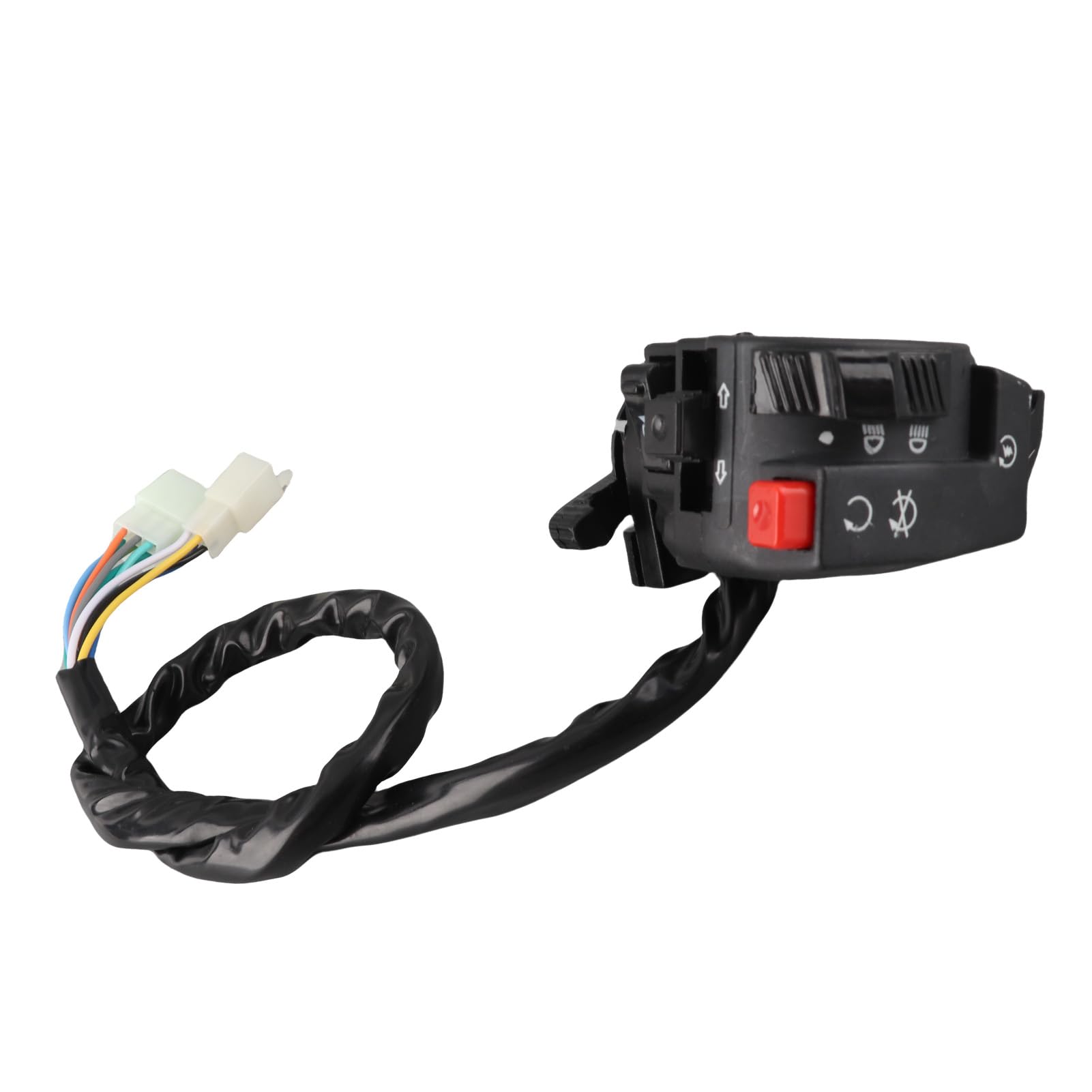 6 Fonctions 9 Fils côté Gauche Interrupteur de Commande assemblée Start Interrupteur de Starter, Interrupteur de Guidon 22mm 9 Broches 8 Fils adaptés pour Dirt Quad Bike