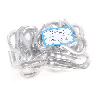 Ment 304 Stainless Steel Wire Rope Cable Thimbles for 2-8mm Cable 6mm 20 Pieces