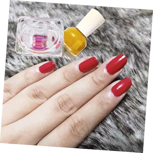 Beaupretty 2pcs Copa de Cristal para Uñas con Tapa miniatura 5
