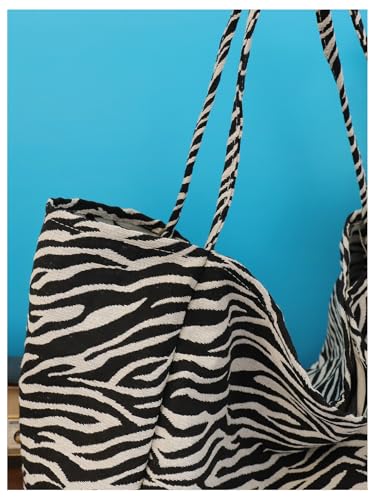 Image of MakeMeChic Women's Leopard Tote Bag Cheetah Oversize Shoulder Bag Weekender Bag