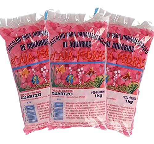 Cascalho para Aquário Quartzo Nº 2 Aqua Pedras Rosa – 1 kg