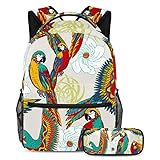Zaino di grande capacità: scomparto spazioso e tasche multiuso con cerniere lisce, spazio sufficiente per posizionare bottiglie d'acqua, quaderni, laptop, riviste, ombrelli, libri, portafogli e articoli di cancelleria.