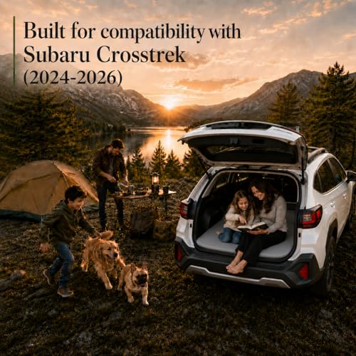 Image of Car Mattress Non-Inflatable Car Camping Mattress, Foldable Trunk Sleeping Pad with Split Design, Portable Car Bed for Road Trips, Camping, Travel, for Subaru Crosstrek 2024-2026，for Subaru