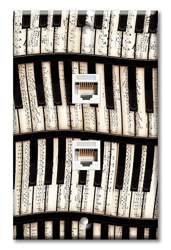 Art Plates - Two Port RJ45 Ethernet decorative printed keystone