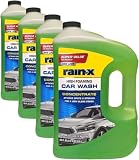 Rain-X 620191 Foaming Car Wash - 100 fl oz. High-Foaming, Concentrated Formula For Greater Cleaning Action, Safely Lifting Dirt, Grime And Residues For An Exceptional Clean 100 Fl Oz (Pack of 4)