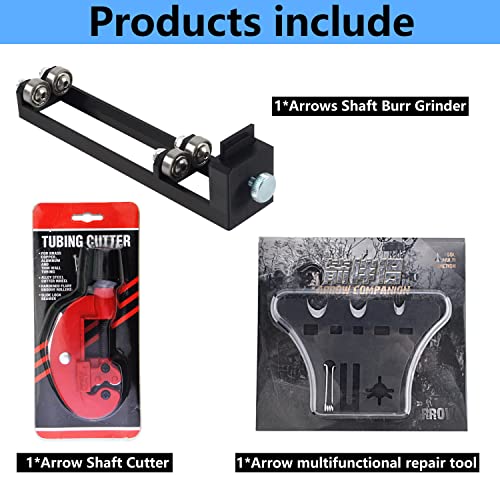 Limaity Arrow Shaft Cutter Tools Fletching Removal Tool Archery Arrow Building Tools Burr Polisher Sandpaper Sanding Arrow Multifunctional Repair Tool Arrows Accessories #TOP2