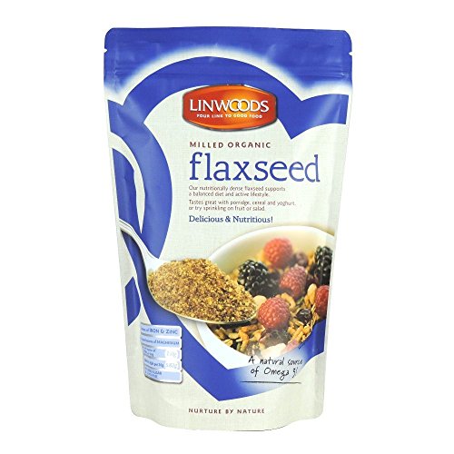 Linwoods - Semilla de lino orgánica molida sin gluten - 425 g (caja de 12)