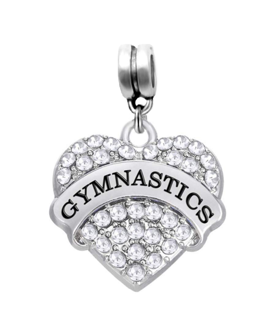 labenie Dangle Gymnastic Clear Crystal Heart Charm Bead-picture-44