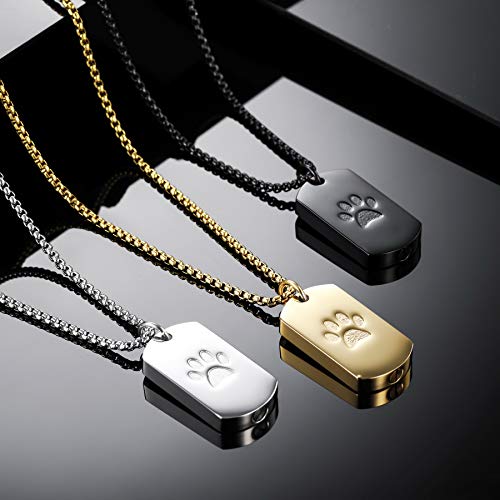 MeMeDIY Personalizzato Paw Print Dog Tag Ciondolo