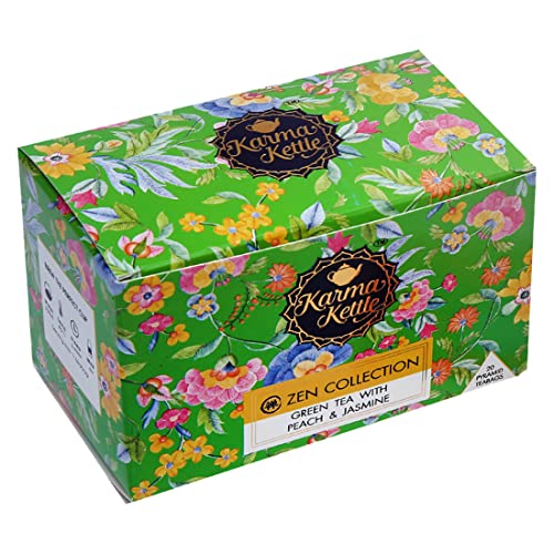 See full amazon price history chart for Karma Kettle Zen Collection Green Tea with Peach and Jasmine, 20 Pyramid Tea Bags - Natural Detox | Aromatherapy Tea |Healthy Skin | Metabolism Booster Karma Kettle Zen Collection Green Tea with Peach and Jasmine, 20 Pyramid Tea Bags - Natural Detox | Aromatherapy Tea |Healthy Skin | Metabolism Booster (B079LZQSP3) Amazon Price History, Amazon Price Tracker