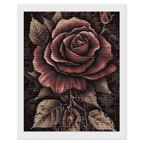 Peinture diamant gothique rose 5D : kit anti-stress complet avec outils de bricolage