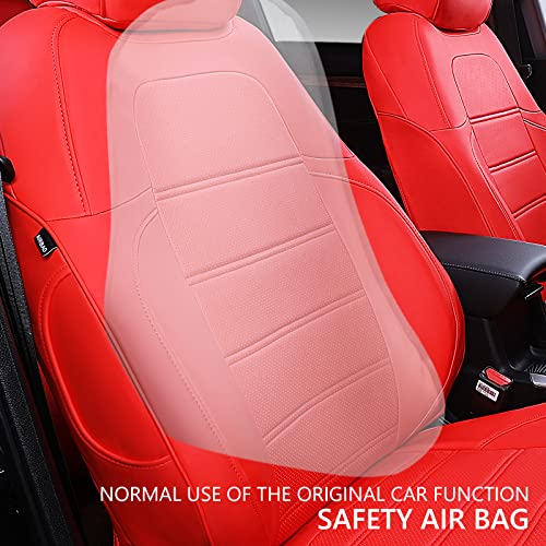 Ptyyds Fit Honda Crv Seat Covers Full Set Front And Rear Car Seat Covers For Honda Cr-V 2017 2018 2019 2020 2021 2022 Accessories (Fit 2017-2022 Crv,Red) #TOP3