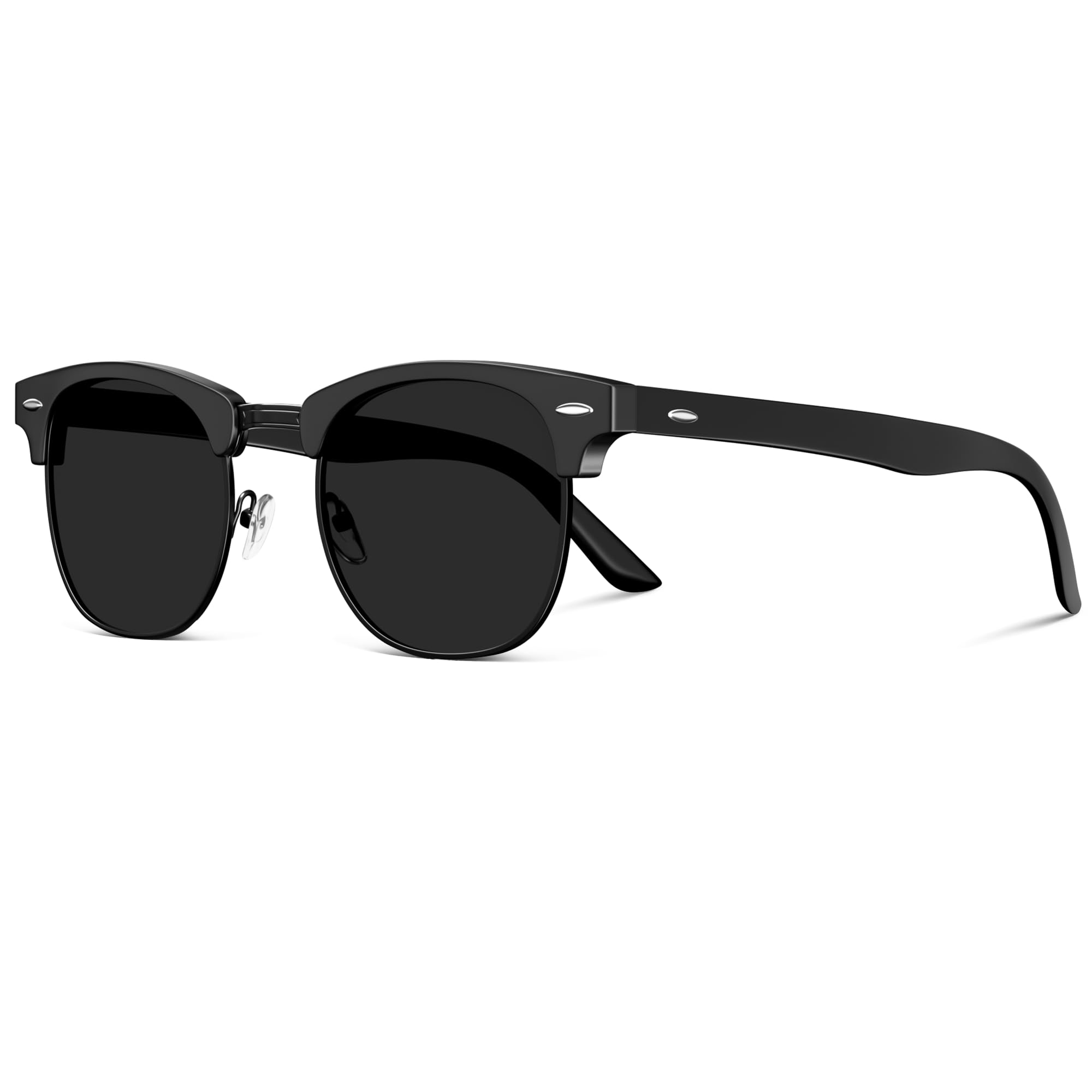 Neusaro Polarisierte-Halbrahmen-Sonnenbrille Herren Damen Retro | UV Schutz Klassisch Sonnenbrillen,Ideal für Autofahren Reisen und Camping