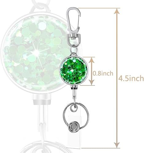 Vista 43 de bolimoss Paquete de 3 llaveros retráctiles, soporte retráctil, carrete de insignia para tarjeteros de identificación, tarjetero de identificación