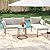 YITAHOME 3 Pieces Patio Furniture Set, Outdoor Wicker Conversation Sectional L-Shaped Sofa with 4 Seater for Backyard, Porch, Boho Detachable Lounger with Cushions and Coffee Table - Beige